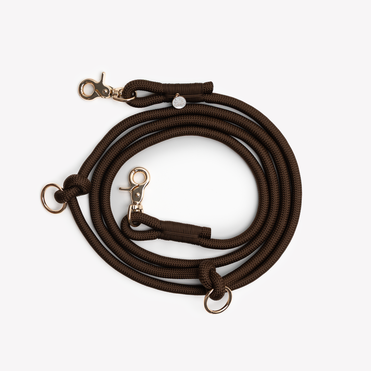 Hands Free Braided Leash | Brown