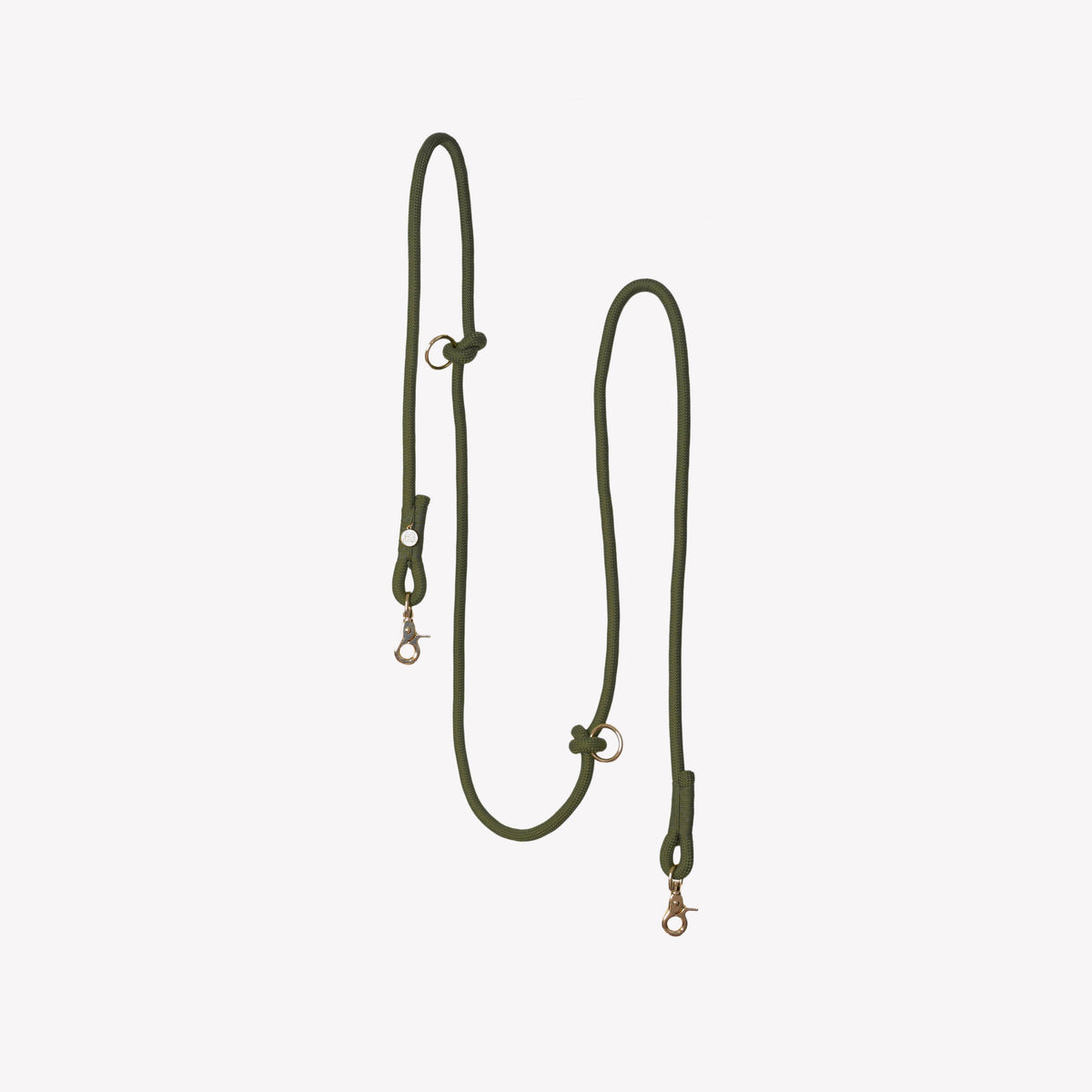 Hands Free Braided Leash | Moss Green